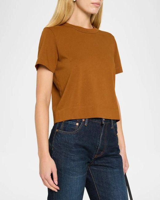 FRAME Brown The Boxy Tee