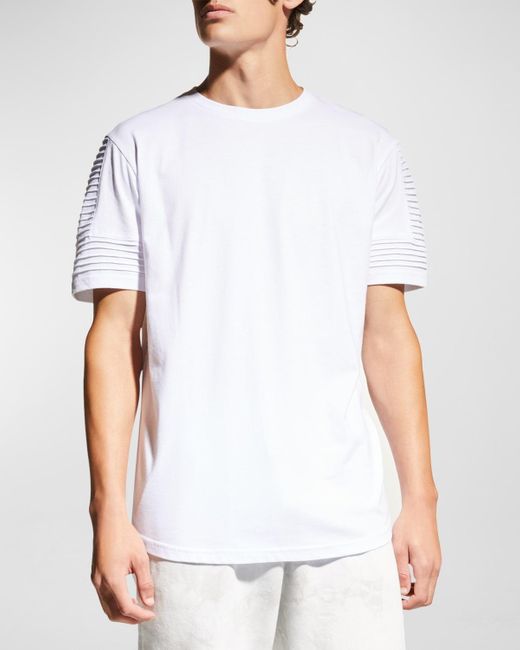 NANA JUDY White Maverick Pintuck Sleeve T-shirt - Bci Cotton for men