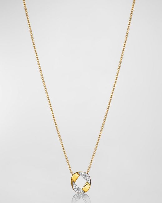 Verdura White Curb-link Piccolo Diamond Pendant Necklace