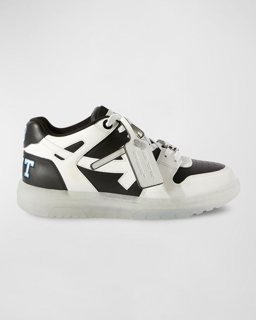 Off-White c/o Virgil Abloh Metallic Out Of Office Logic Leather Low-Top Sneakers for men