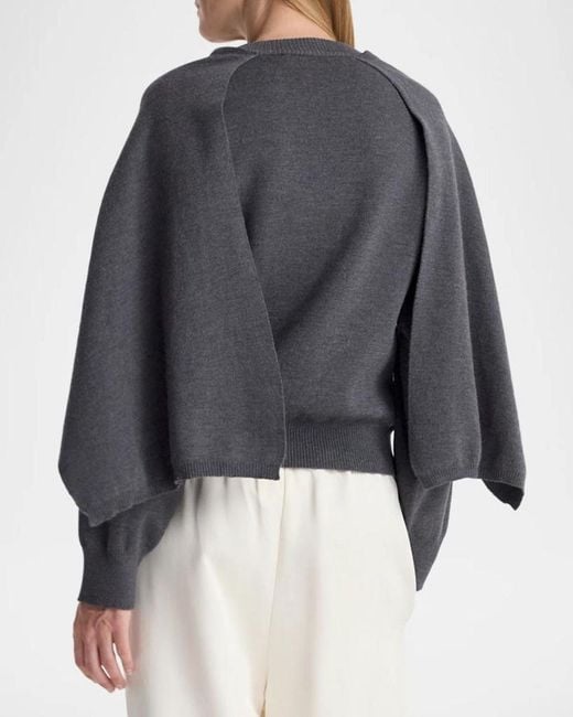 Rohe Gray Draped Cape Sweater