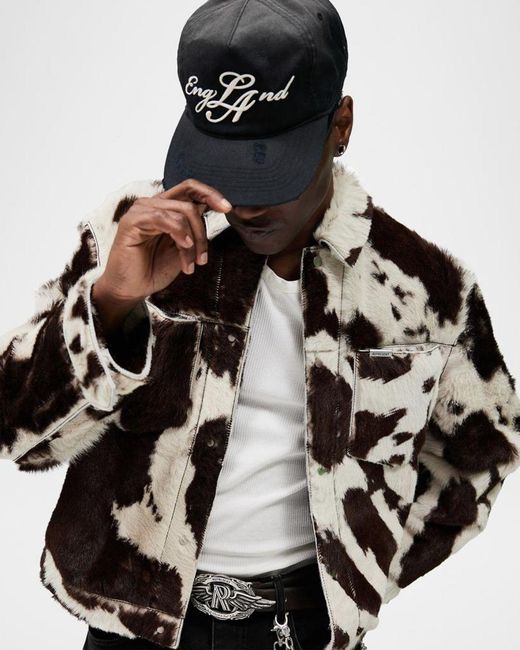 Represent Multicolor Apos;S Cowhide Leather Trucker Jacket for men