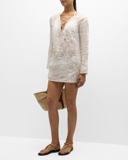 Cult Gaia Shemariah Coverup Sun Dress in White | Lyst
