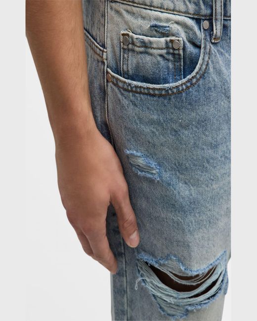 Who Decides War Blue Relaxed Gnarly Denim Jeans for men