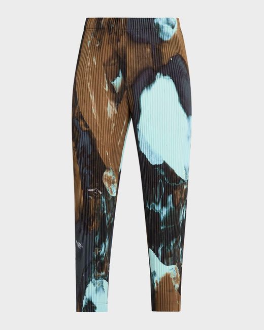 Homme Plissé Issey Miyake Brown Multi-Agate Pleated Pull-On Pants for men