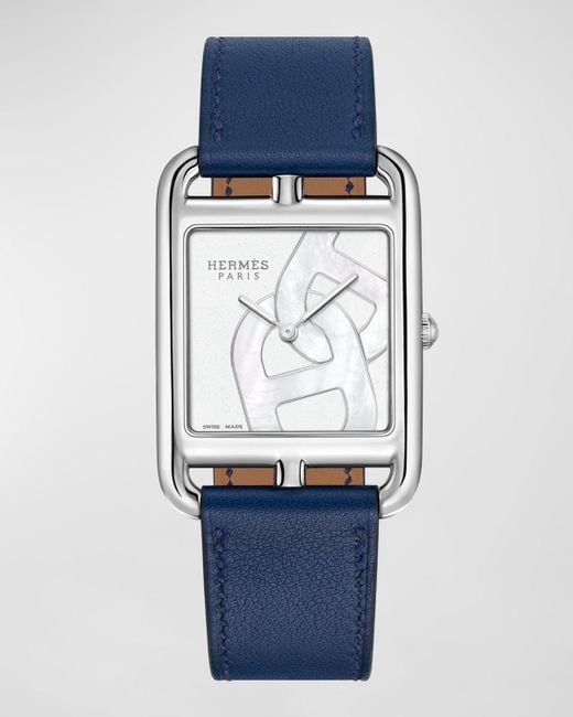 Hermès Blue Cape Cod Watch, Large Model, 37 Mm