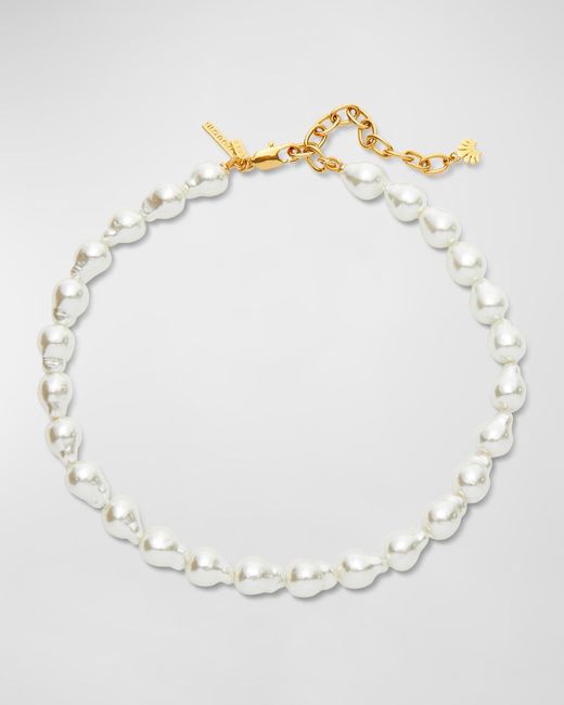 Lele Sadoughi Natural Baroque Pearly Collar Necklace