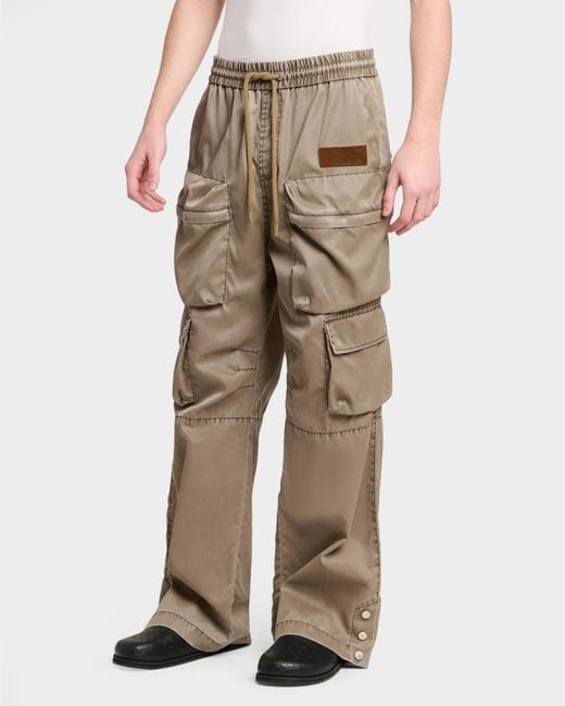 Amiri Natural Logo Drawstring Cargo Pants for men