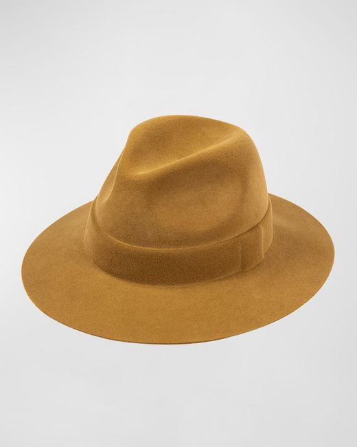 Barbisio Natural Ray Wool-Cashmere Fedora Hat for men