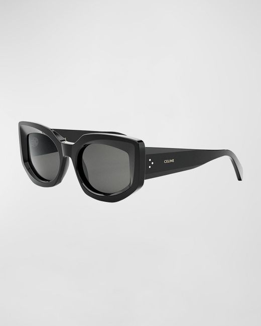Céline Black Bold 3 Dots Acetate Butterfly Sunglasses