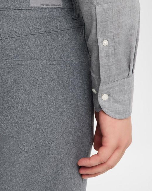 Peter Millar Gray Apos;S Brevard Performance Flannel Pants for men