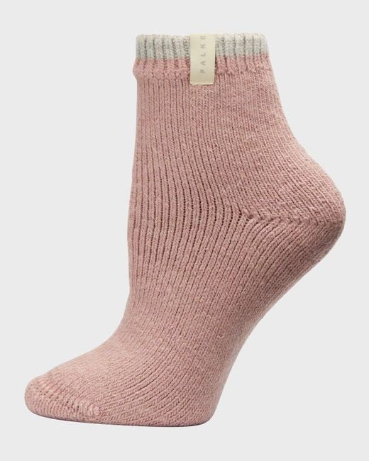 Falke Pink Ribbed Two-Tone Ankle Socks