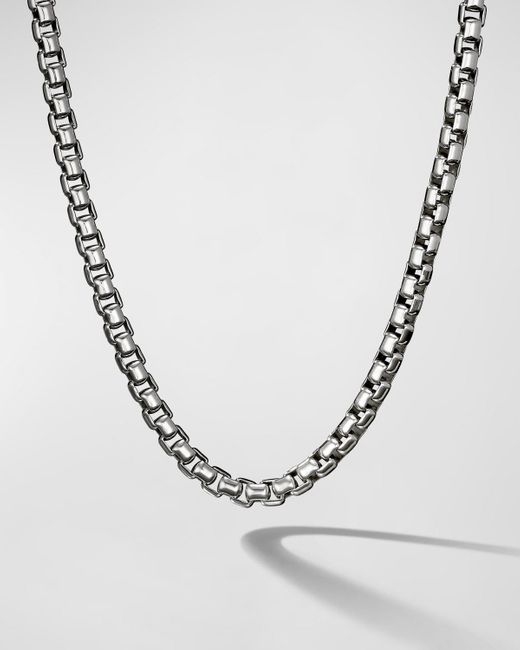 David Yurman Metallic Box Chain Necklace In Silver, 5.2mm, 20"l for men