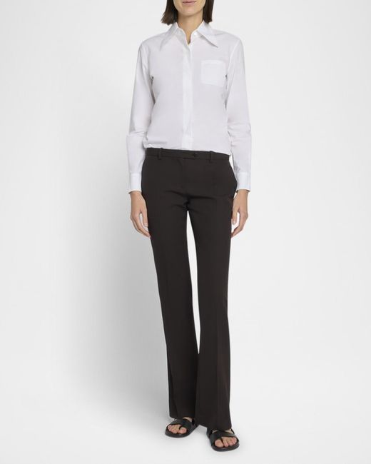 The Row White Maltika Button-Down Shirt