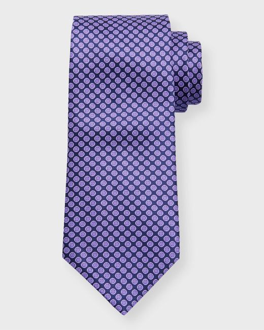 Stefano Ricci Purple Silk Multi-Circle Tie for men