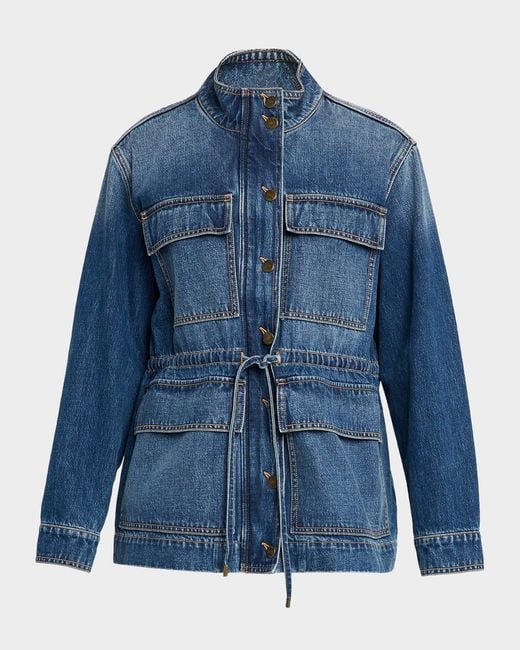 Veronica Beard Blue Truman Denim Anorak Jacket