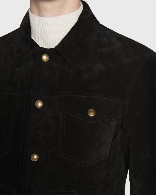 Tom Ford Black Apos;S Suede Western Jacket for men