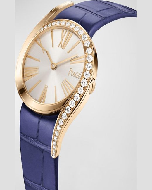 Piaget Blue Limelight Gala 32mm 18k Rose Gold Diamond Watch