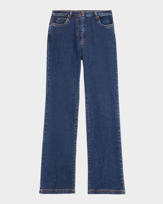 Etro Blue Straight-Leg Cotton Denim Jeans