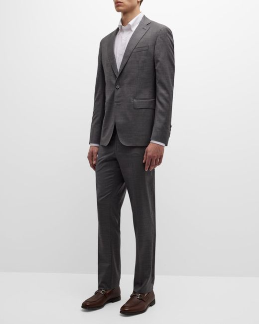 Peter Millar Gray Excursionist Flex 150s Two-piece Suit for men
