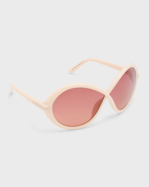 Tom Ford Pink Jada Acetate Butterfly Sunglasses