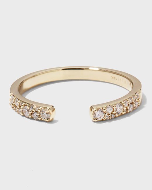 Lana Jewelry White Skinny Flawless Echo 14k Scattered Diamond Ring