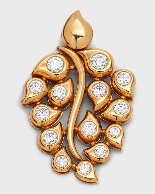 Tamara Comolli Metallic 18k Rose Gold Diamond Snowflake Pendant