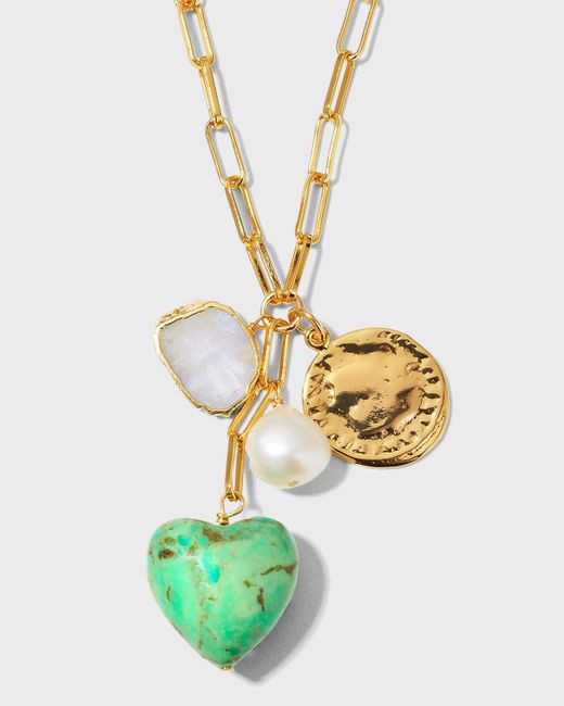 Nest White Heart Charm Necklace
