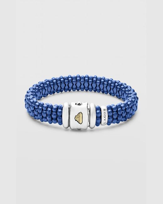 Lagos Blue Caviar Ultramarine Ceramic Bead 9mm Rope Bracelet