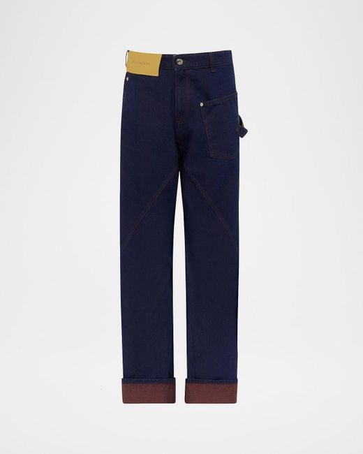 J.W. Anderson Blue Twisted Workwear Jeans for men