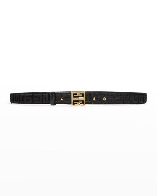 Givenchy Black 4g Monogram Buckle Belt