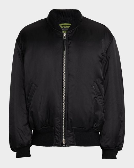 Tom Ford Black Apos;S Silk Satin Bomber Jacket for men