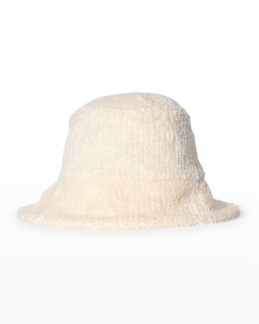 Janessa Leone Natural Tilly Chenille Cotton Bucket Hat