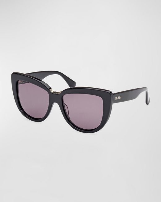 Max Mara Brown Spark2 Acetate Cat-eye Sunglasses