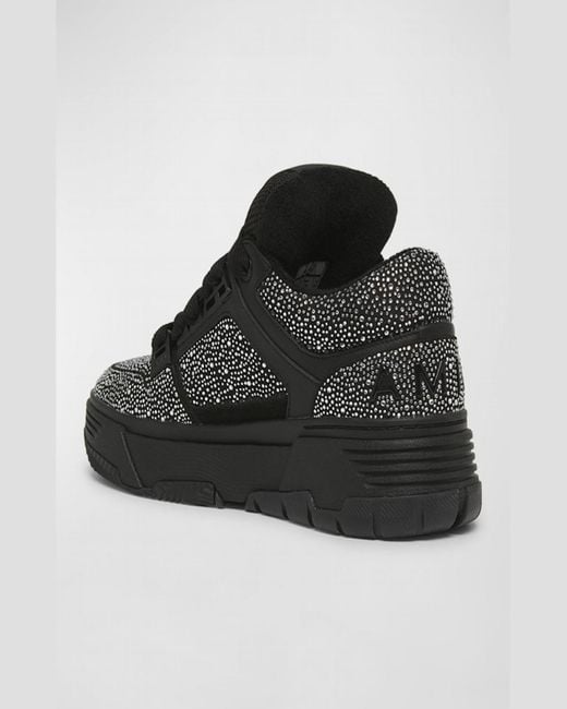 Amiri Ma-1 Crystalized Mesh Bicolor High-Top Sneakers in  display picture 1