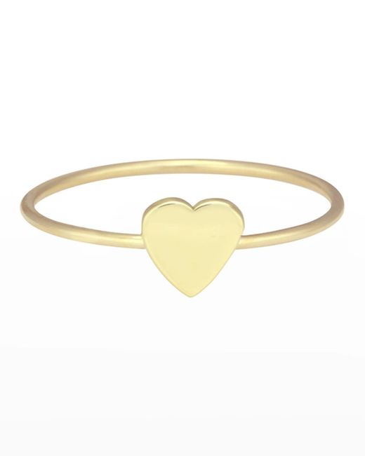 Jennifer Meyer White 18k Heart Ring, Size 6.5