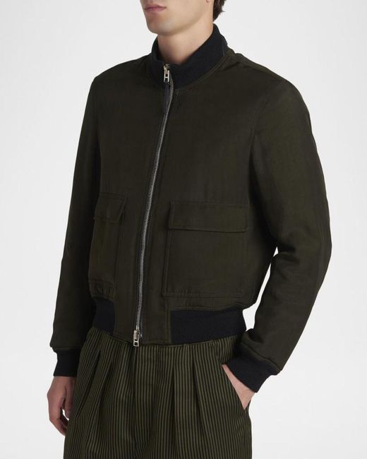 Tom Ford Black Apos;S Flap-Pocket Bomber Jacket for men