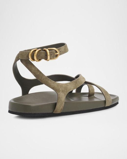 Rag & Bone Metallic Rue Suede Sandals