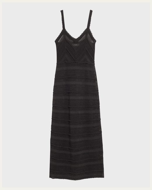 Zimmermann Black Lucky Sleeveless Lace Knit Dress