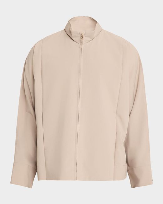 IM MEN Natural Apos;S Flat Foldable Zip-Front Jacket for men