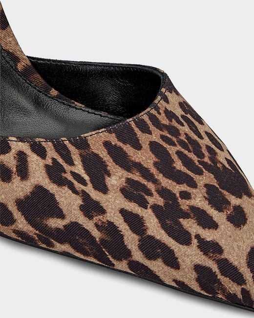 Stuart Weitzman Brown Stuart Power 85Mm Leopard-Print Mules