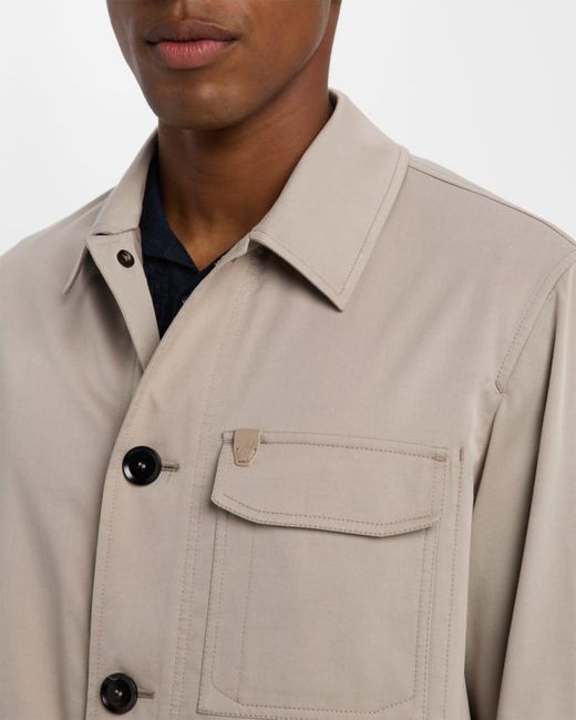 Brioni Natural Apos;S Cotton And Wool Work Jacket for men