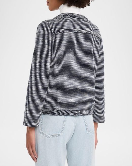 Rag & Bone Gray Clarice Striped Woven Jacket