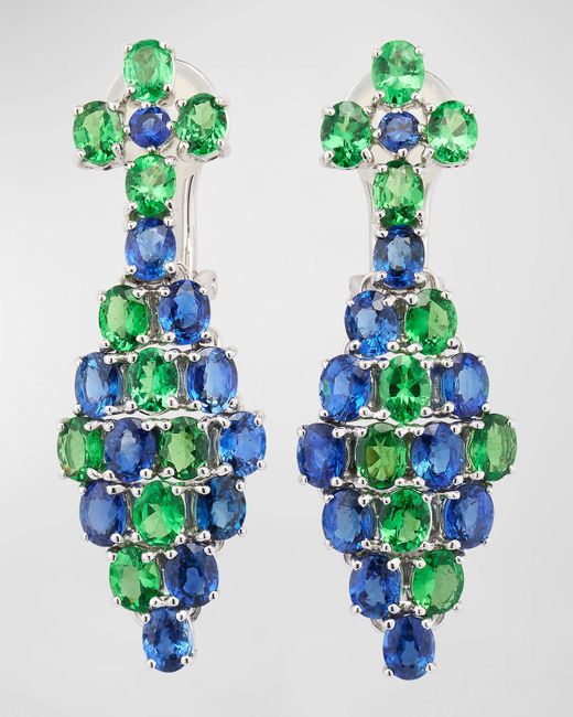 Alexander Laut Green 18K Sapphire And Tsavorite Drop Earrings