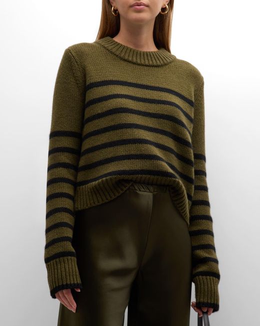 La Ligne Green Mini Marin Striped Sweater