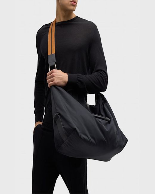 Zegna Black Holdall Raglan Duffel Bag for men