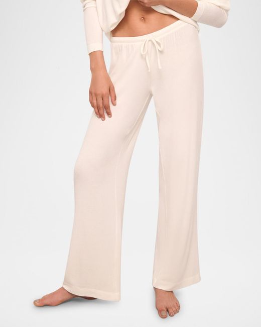 Eberjey Cozy Time Wide Leg Lounge Pants in Natural Lyst