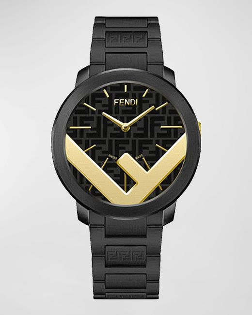 Fendi Gray F Is Two-tone Bracelet Watch, 41mm for men