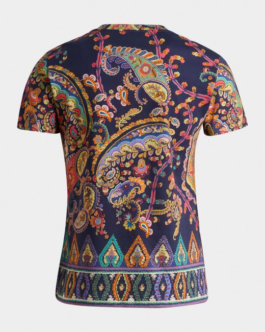 Etro Multicolor Slim Paisley T-Shirt