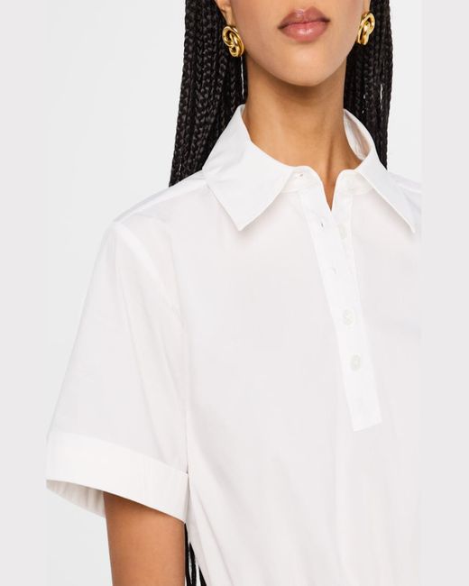 Jonathan Simkhai Natural Nicky Short-Sleeve Crop Top